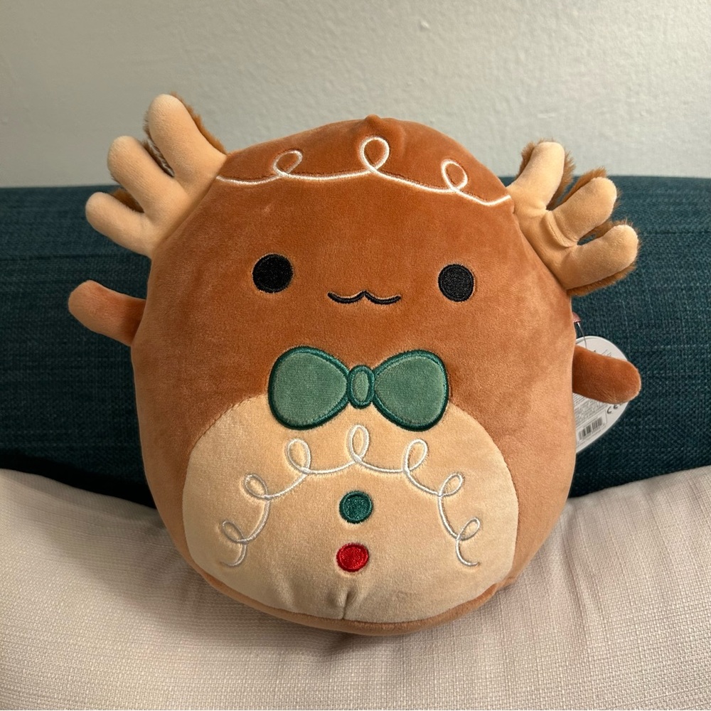 Den the Gingerbread Axolotl 8” Squishmallow